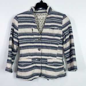 Banana Republic heritage linen blend lined blazer jacket size 0